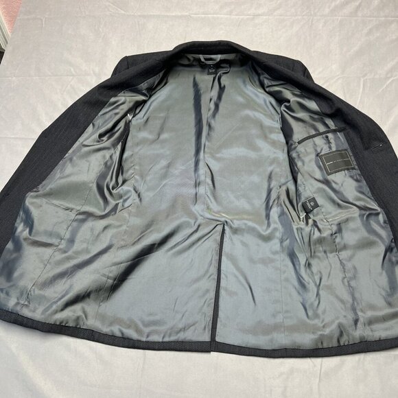 Marc by Marc Jacobs gray and blue striped mens 100% wool blazer size medium USA - Picture 6 of 16